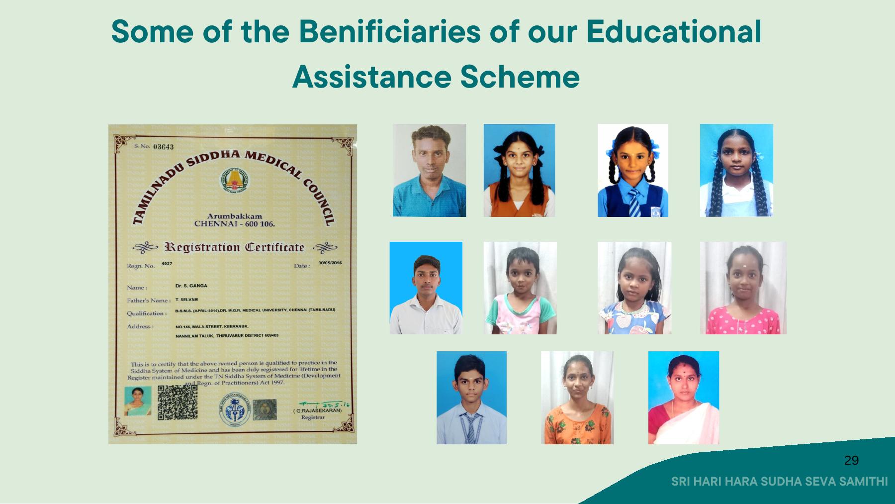 Some of the Beneficiaries of our Educational Assistance Scheme